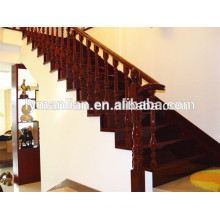 Pasamanos de roble rojo Escalera de madera nueva newel